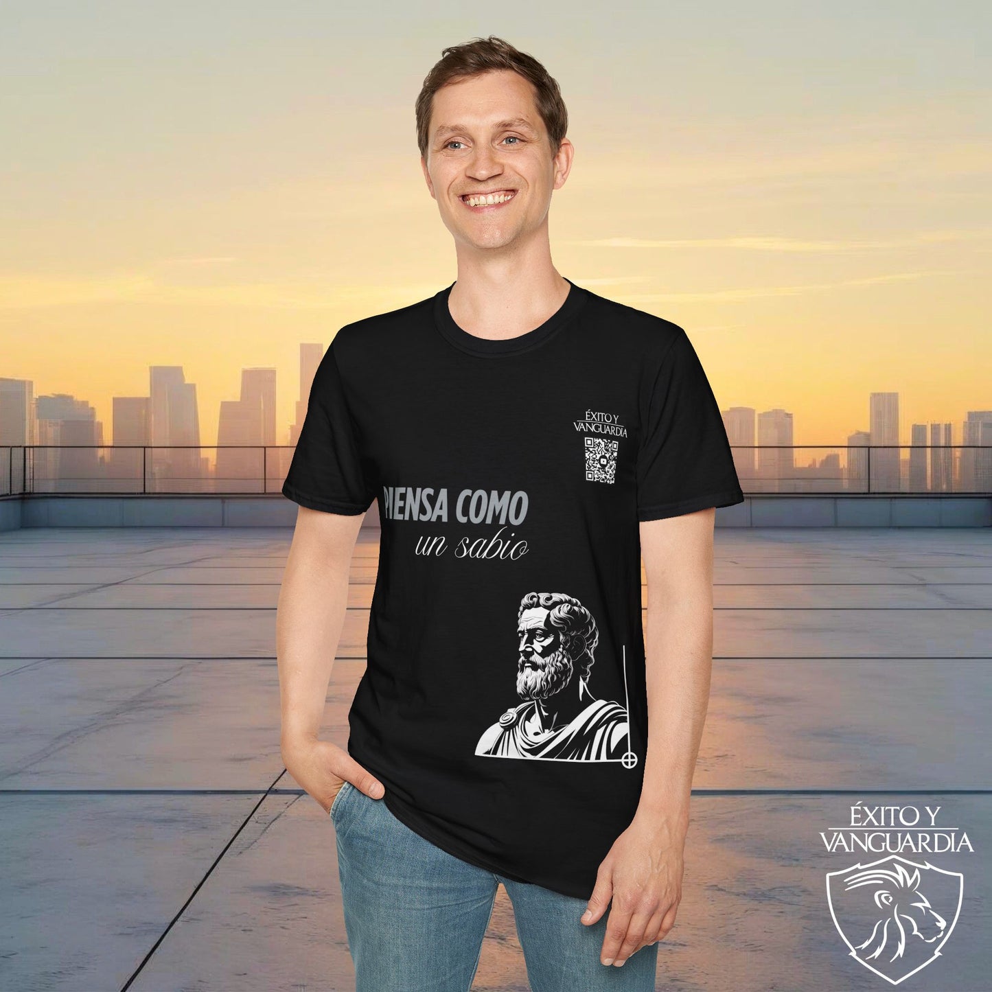 Camiseta Estoica E&V — Piensa como un Sabio, Actúa como un Guerrero