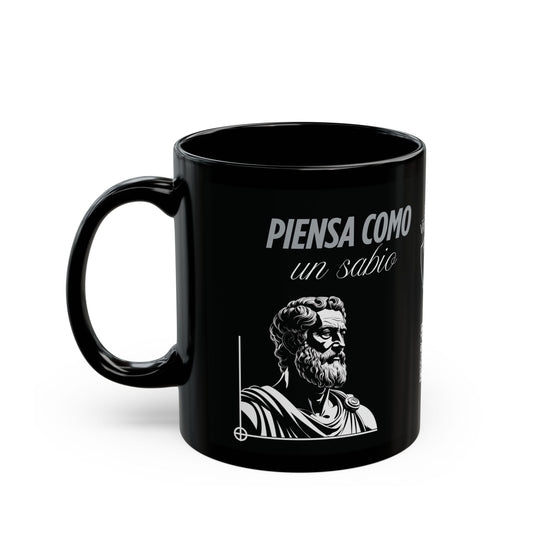 Taza Estoica  | Piensa como un Sabio, Actúa como un Guerrero | Regalo Motivacional para Hombres